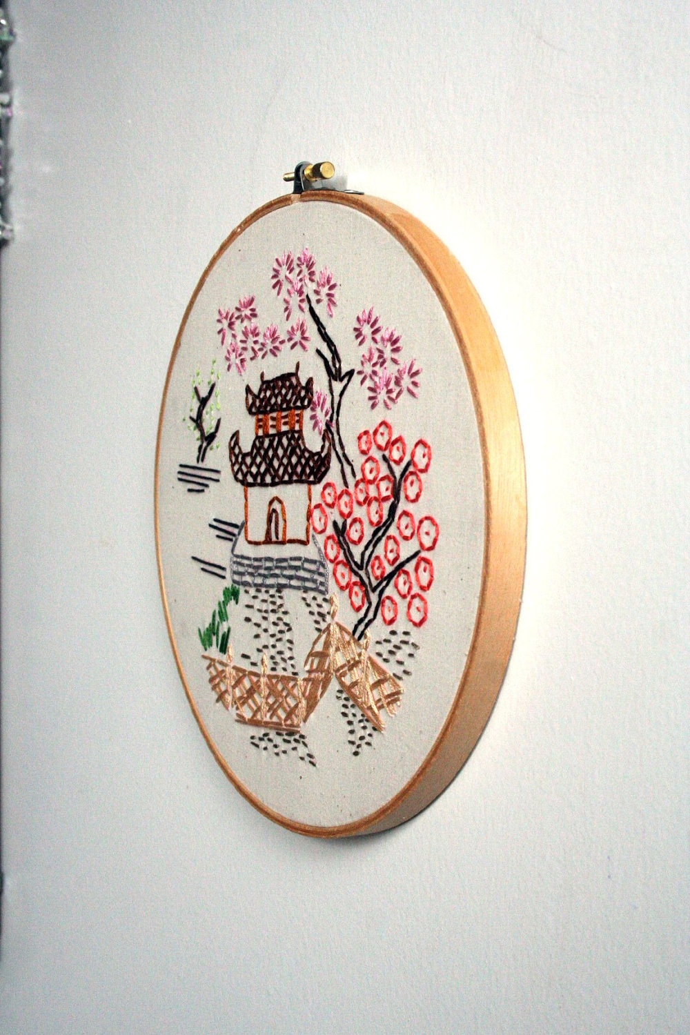 Hand Embroidery Hoop - Asian Aesthetic