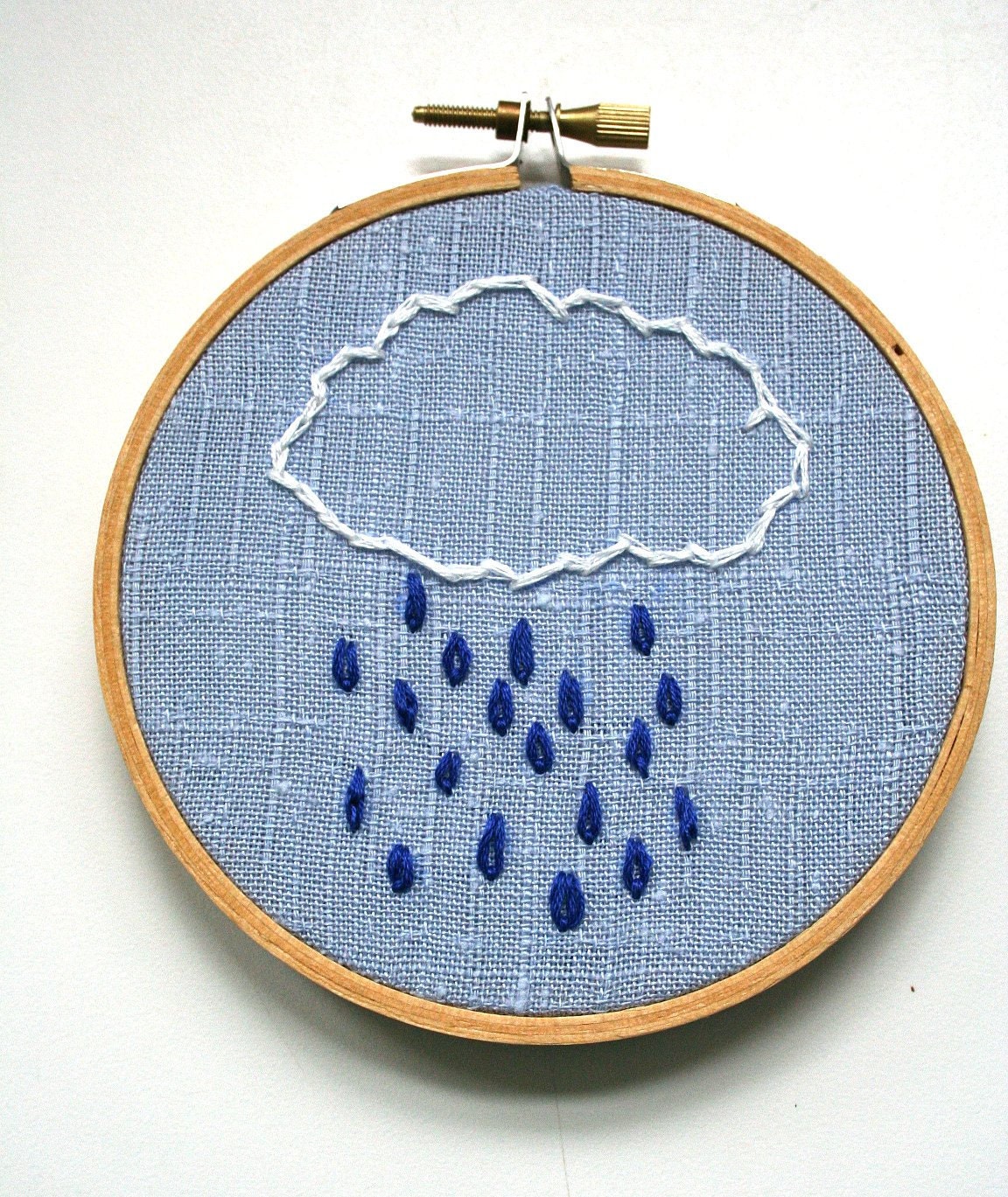 Hand Embroidery Hoops - April Showers Bring May Flowers (Set of 2)
