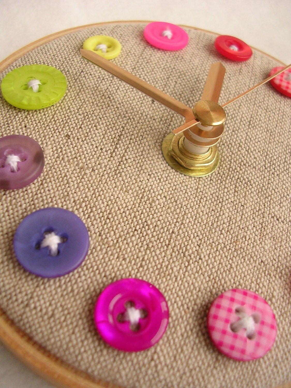 Pastel Flowers Mini Wall Clock