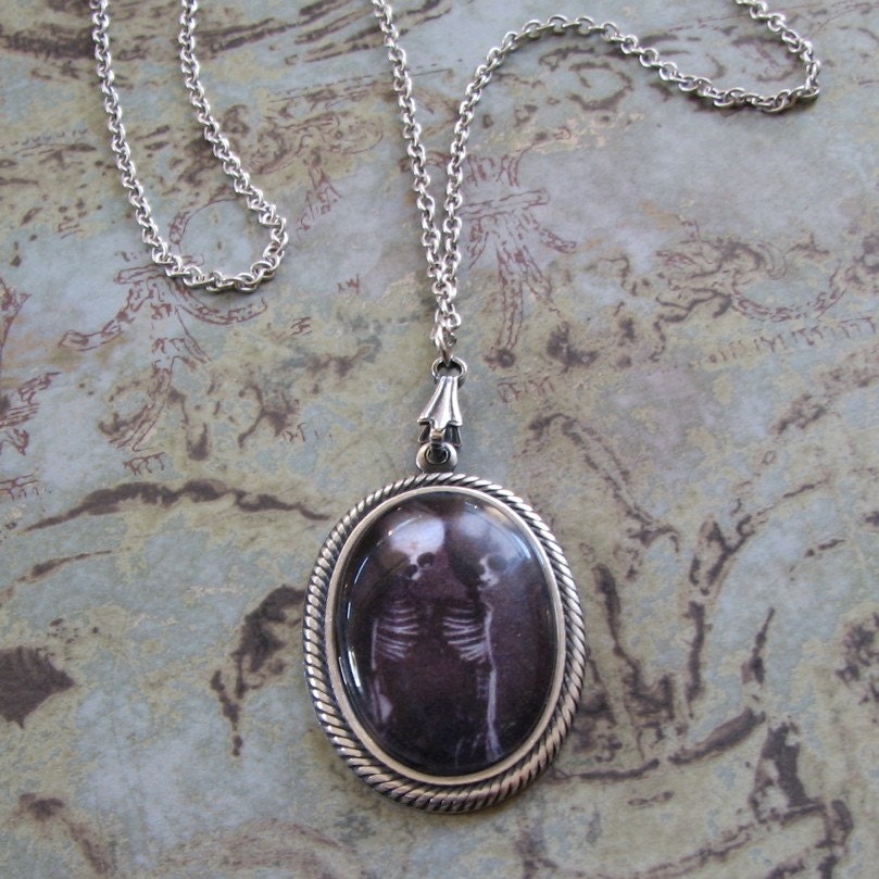 True Love Conjoined Twins Sterling Silver Plated Pendant and Chain