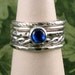 SAPPHIRE SPINEL STACK RING SET sterling 5 rings in all