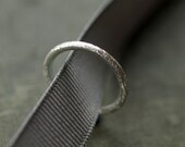 Sterling Silver Ring Band Diamond Finish Textured Handmade Jewelry