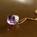 Raw Amethyst and Gold Necklace Rough Gemstone Crystal Handmade Jewelry