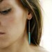 Turquoise Howlite Spear Earrings Boho Long Dangle Gold Southwestern Jewelry