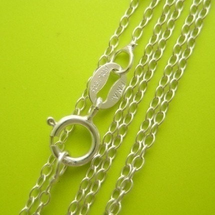 18 inch .925 sterling silver lightweight link chain necklace Perfect for my pendants