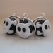 Skull and crossbones stitch marker set knit or crochet style black white