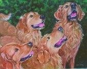 Pet Group Portrait, custom portrait from photos 16 x 20