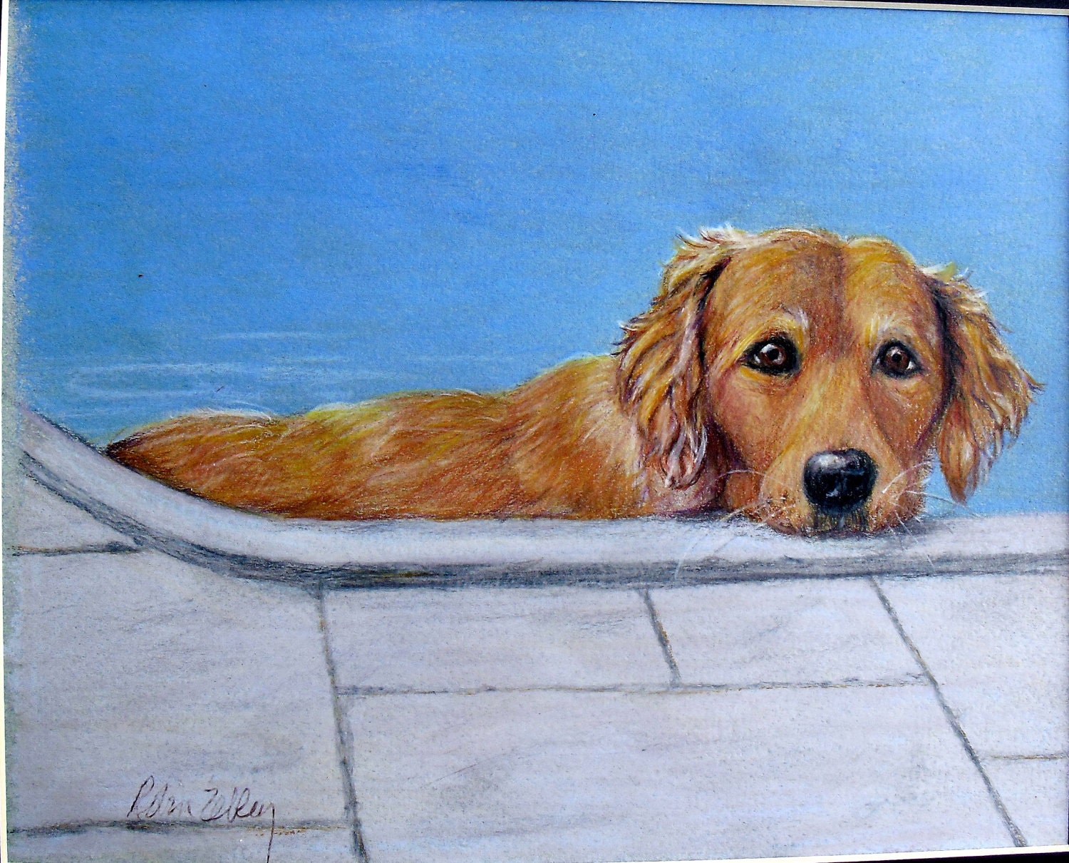 Custom Dog Portrait Original Commission, boxer dog art 7 x7 or 6 x 8 - Sample is Sarge, my boxer boy
