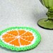 Green Tangerine Coaster - Single Drink Coaster
