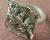 Oak Leaf Repousse Ring - made to order - available in US sizes 6 through 9