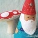 felt embroidered NOM gnome doll PDF pattern