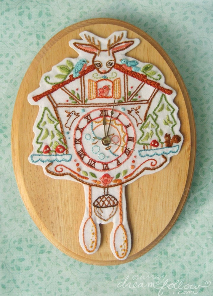 Cuckoo Clock PDF Embroidery pattern