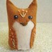 Copper One of a Kind embroidered Fox Plush