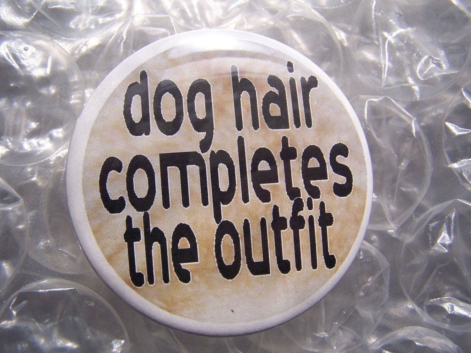 dog hair completes the outfit