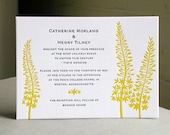 Foxtails Letterpress Wedding Invitation Suite (100)
