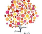Inspirational Art Pink Inspiration Watercolour Print