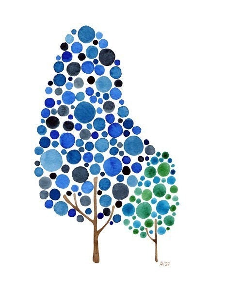 Watercolor Tree Like Father Like Son Print Family Tree Artwork Baby Boy Nursery Decor