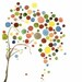 Tree Art Retro Falling Print Watercolour Wall Artwork Neutral Decor