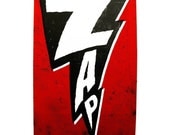 ZAP - Screenprinted Lightning Bolt Art Print