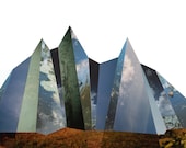 Lake Mountain, 10x8 inch collage