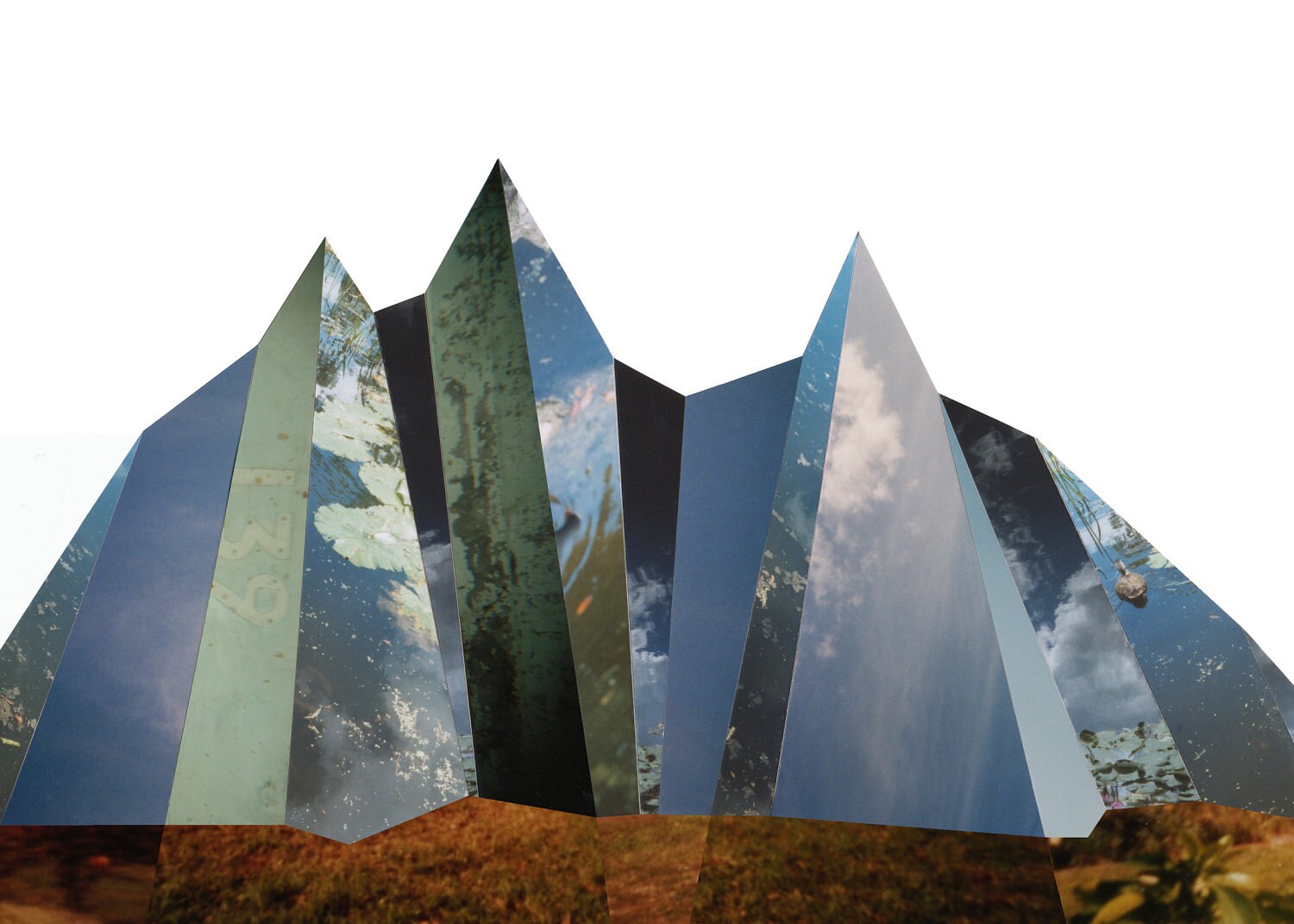 Lake Mountain, 10x8 inch collage