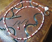Peaches and Cream Necklace and Earring Set