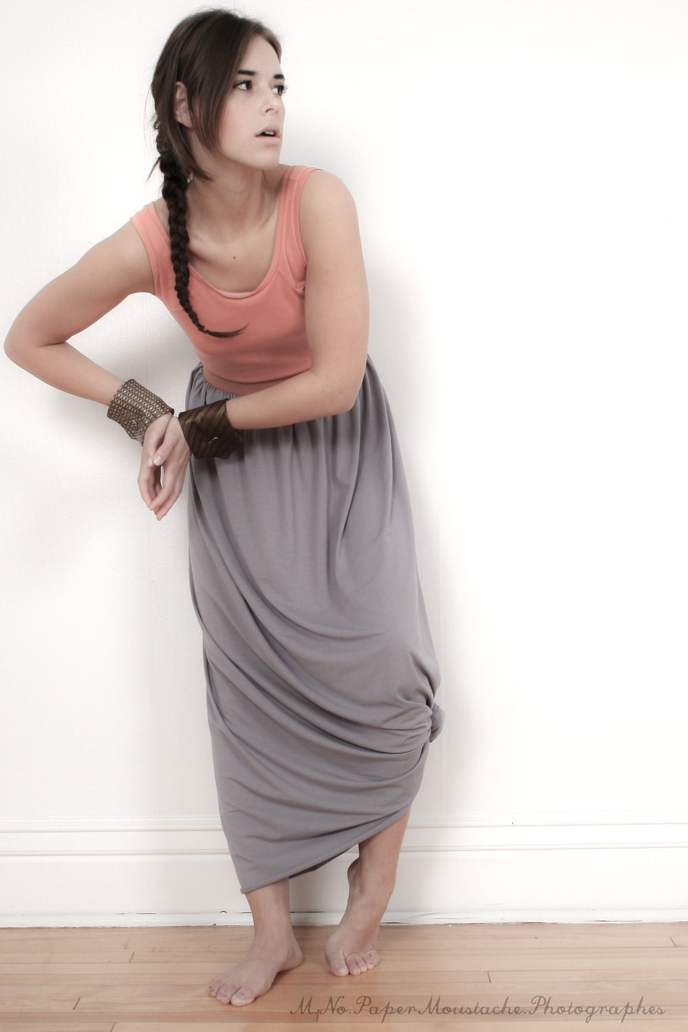 As seen in VOGUE magazine . bracelet . vintage recycled tie . burgundy, khaki and gold flowers