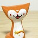 Orange Comet Kitteh Cat Figurine