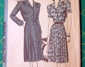 Vintage Dress Pattern Hollywood 1651 B36 H39