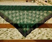 Ostrich Plumes Triangular Shawl Knitting Pattern