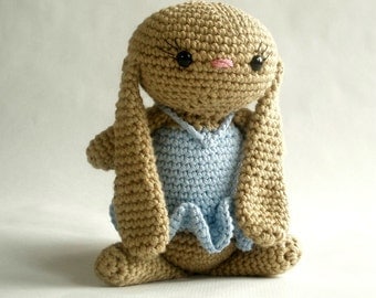Cotton Crochet Bunny with Dress - you choose colors