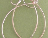 Large Recycled Gold Hammered Hoop Earrings