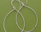 Large Recycled Silver Hoops