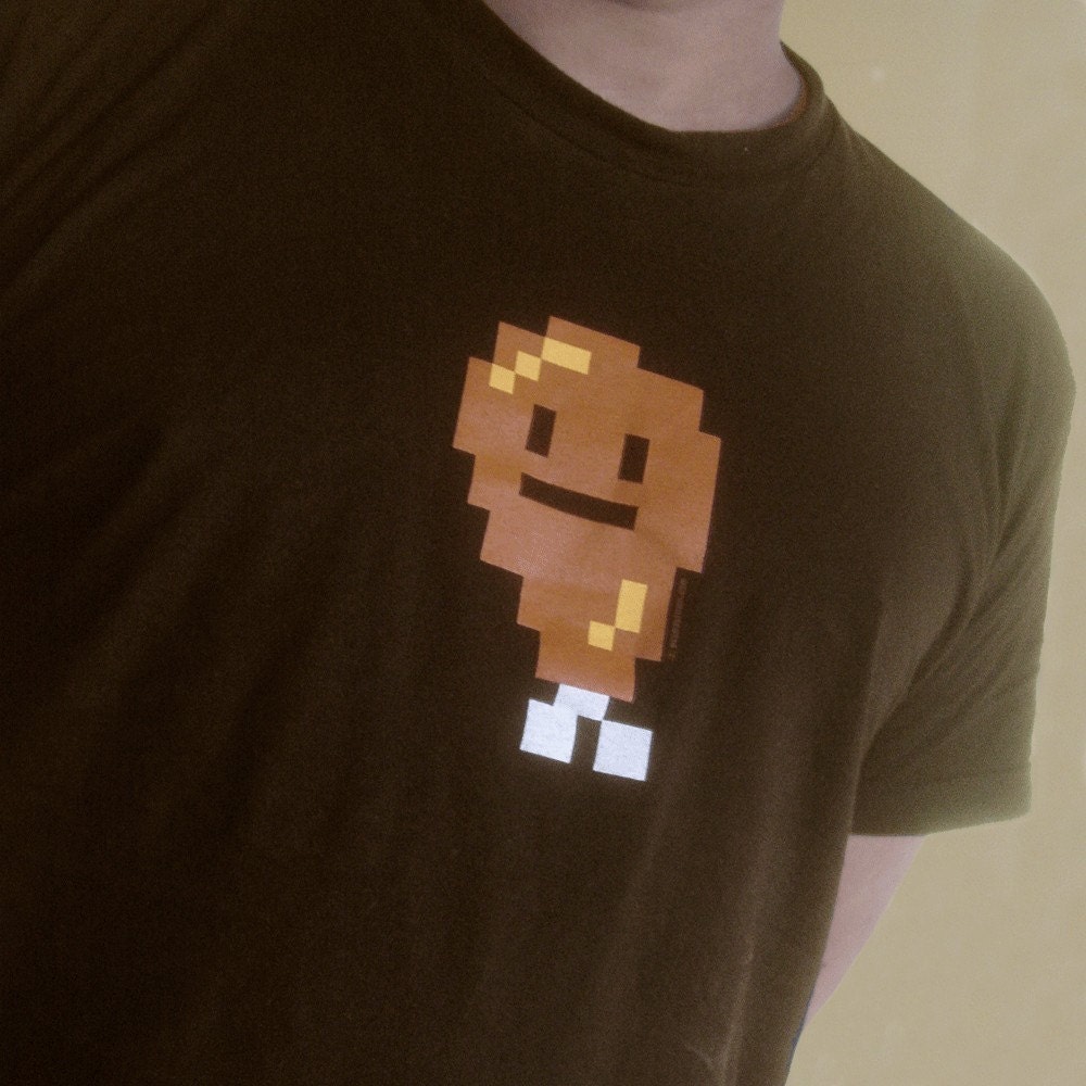 2XL 8-bit Chicken Tshirt - ARMY
