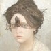 Limited Edition - 1of 25 - 12x18 You Don't Sing To Me Anymore - FREE SHIPPING Cicada Girl Face Portrait Cream Lace