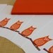 Owl - Handmade Flat Note Stationery - Set of 6