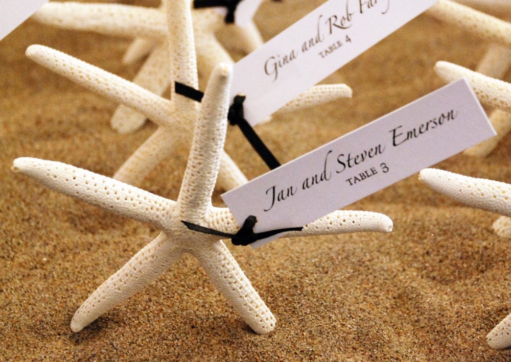 starfish escort cards or wedding favors