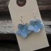 Earrings - Light Blue Porcelain Flowers - ON SALE