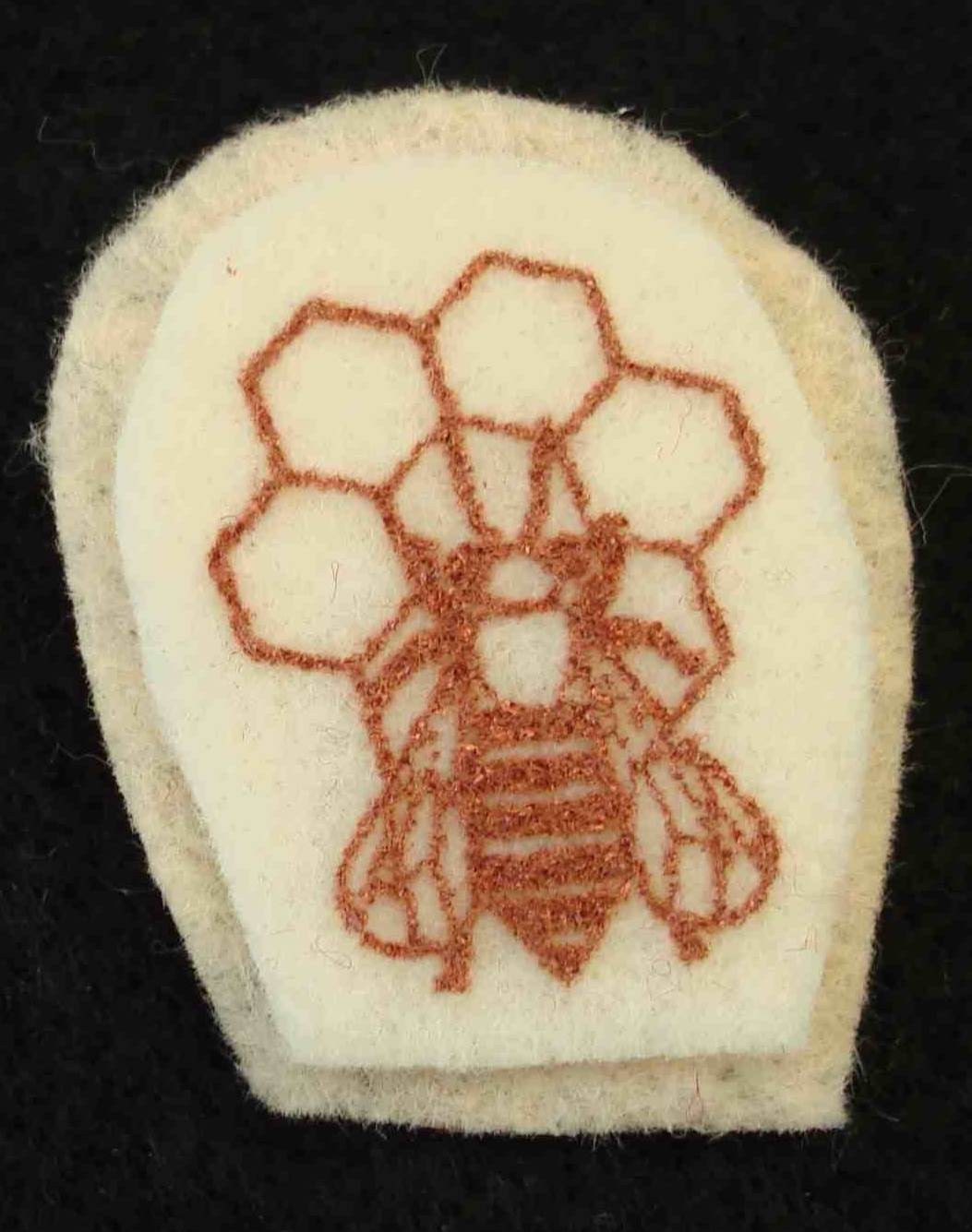 honey bee felt pin
