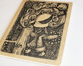 Imaginary Friend Moleskine Cahier . XL Notebook . Ruled Pages
