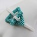 White and Turquoise Simplicity - A Beadwoven Bracelet (2392)