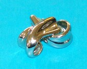 Vintage 1950s Silver Twisted Loop Earrings