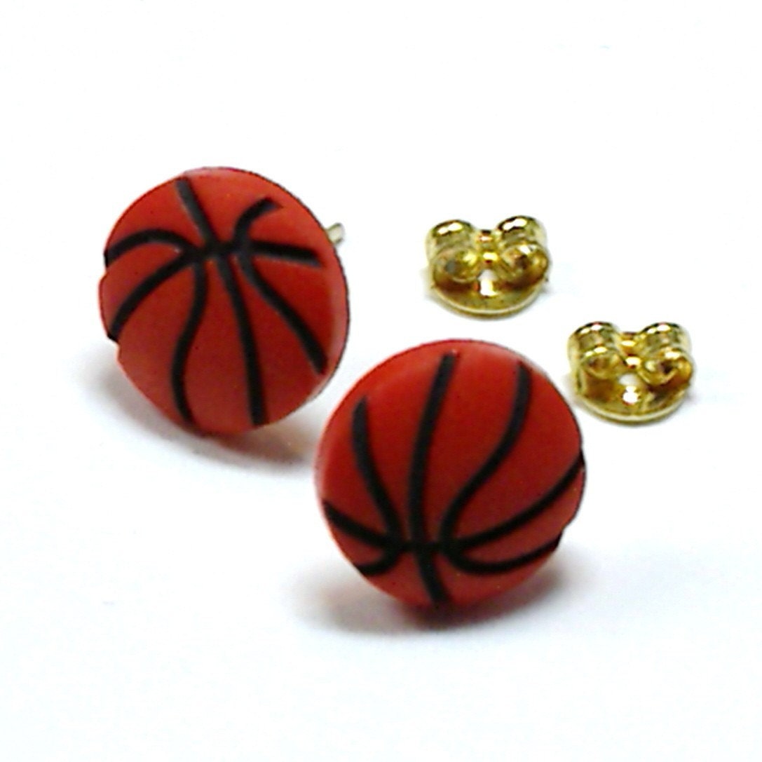 Basketball Post Earrings