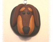 Dog Pendant Dachshund or Any Breed - Small Size - handmade polymer clay jewelry