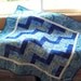 Lap Quilt Paisley Blue and White