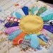Quilted Journal Cover Mini Dresden hand stitched