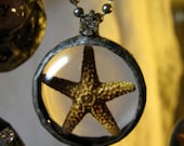starfish pendant with rhinestone