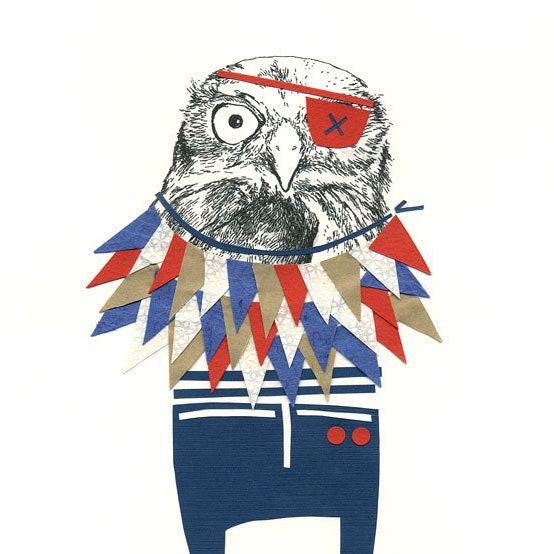The Owl and the Pussycat go to Sea - Owl Print