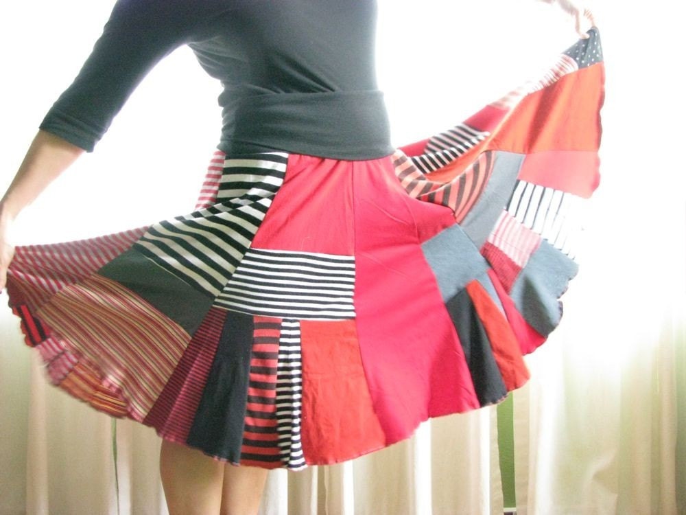 Adult Skirt Custom Size Bits Recycled Jersey Skirt