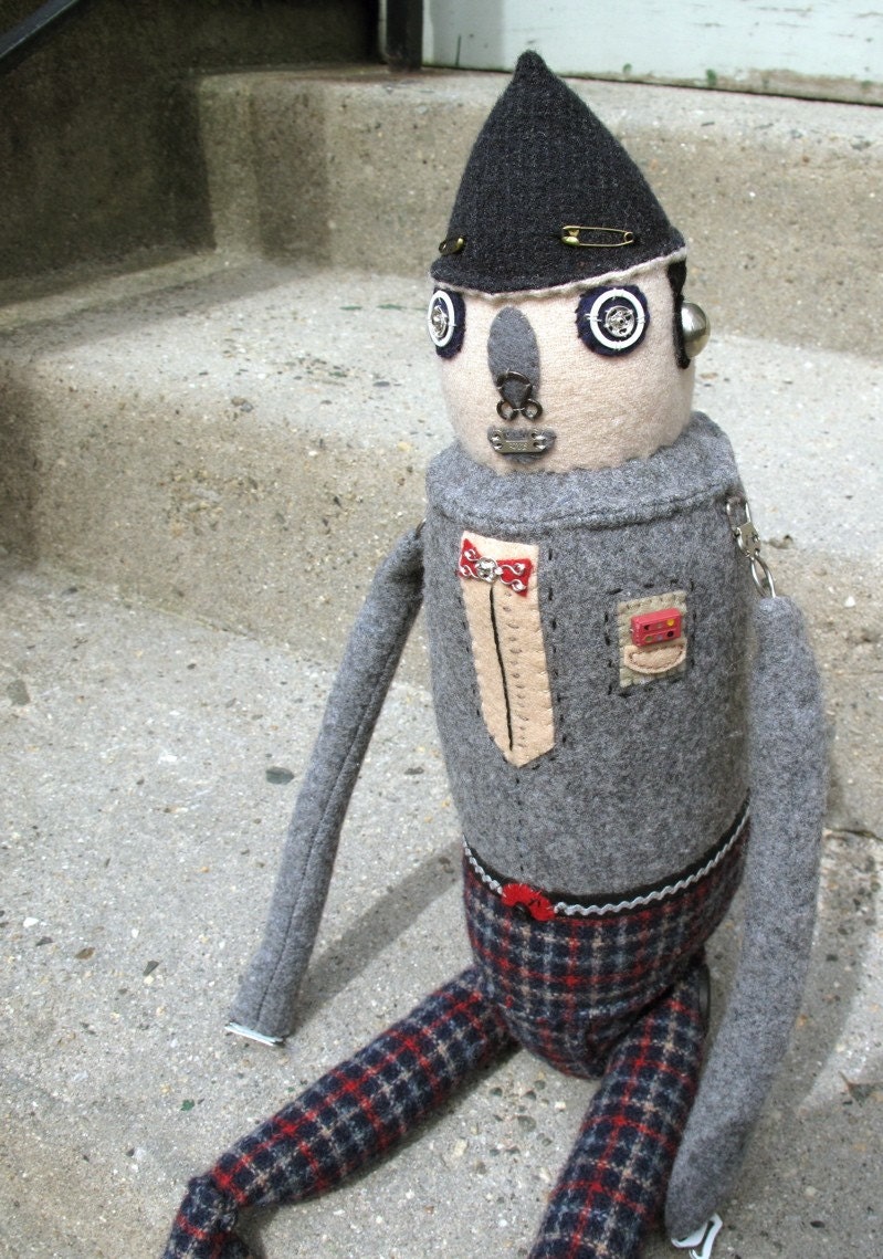 robot man in plaid- nerdy